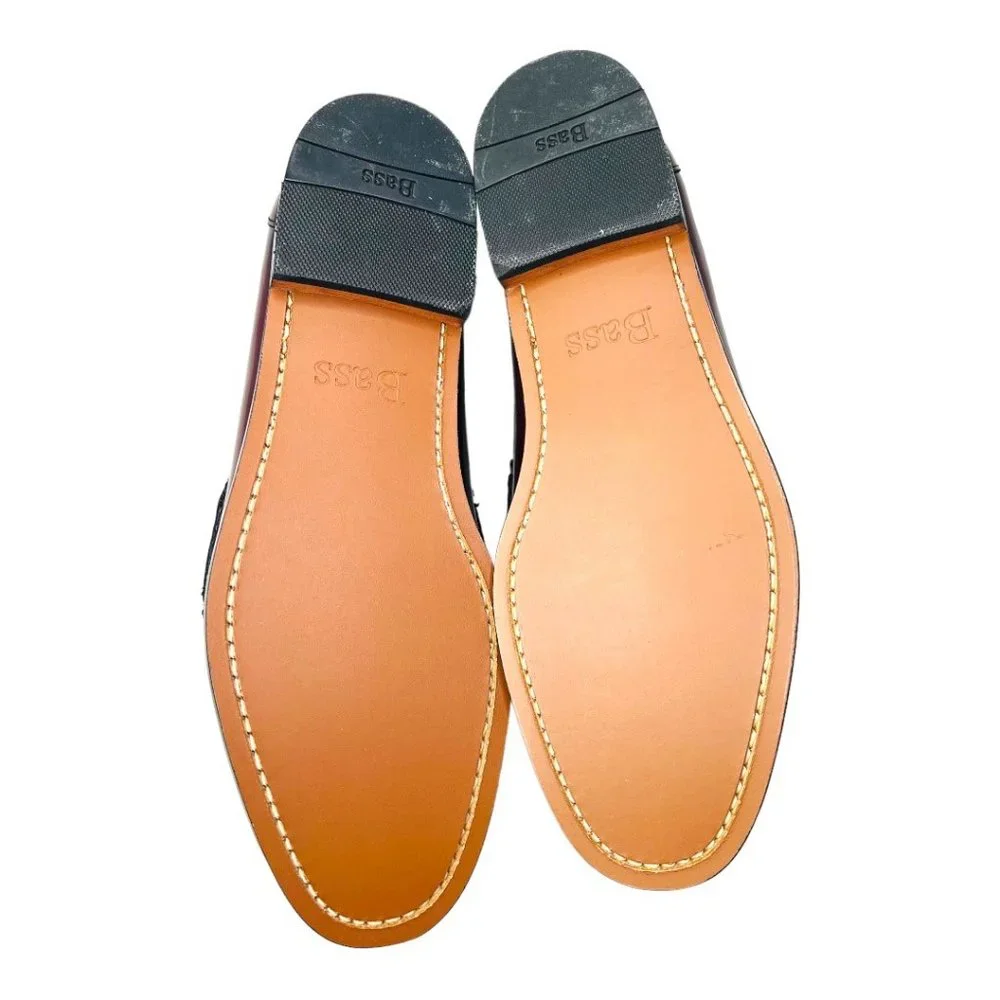 Bass  Men's Leather Harrison II Tasseled Loafers Burgundy Size 13D NWOB - Picture 8 of 9